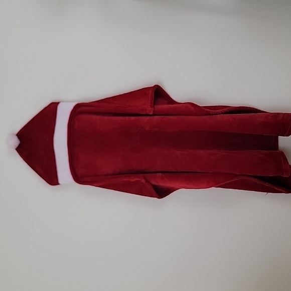 Red Santa Hooded Red Soft Fleece Baby's First Christmas Wrap Blanket - Picture 9 of 11